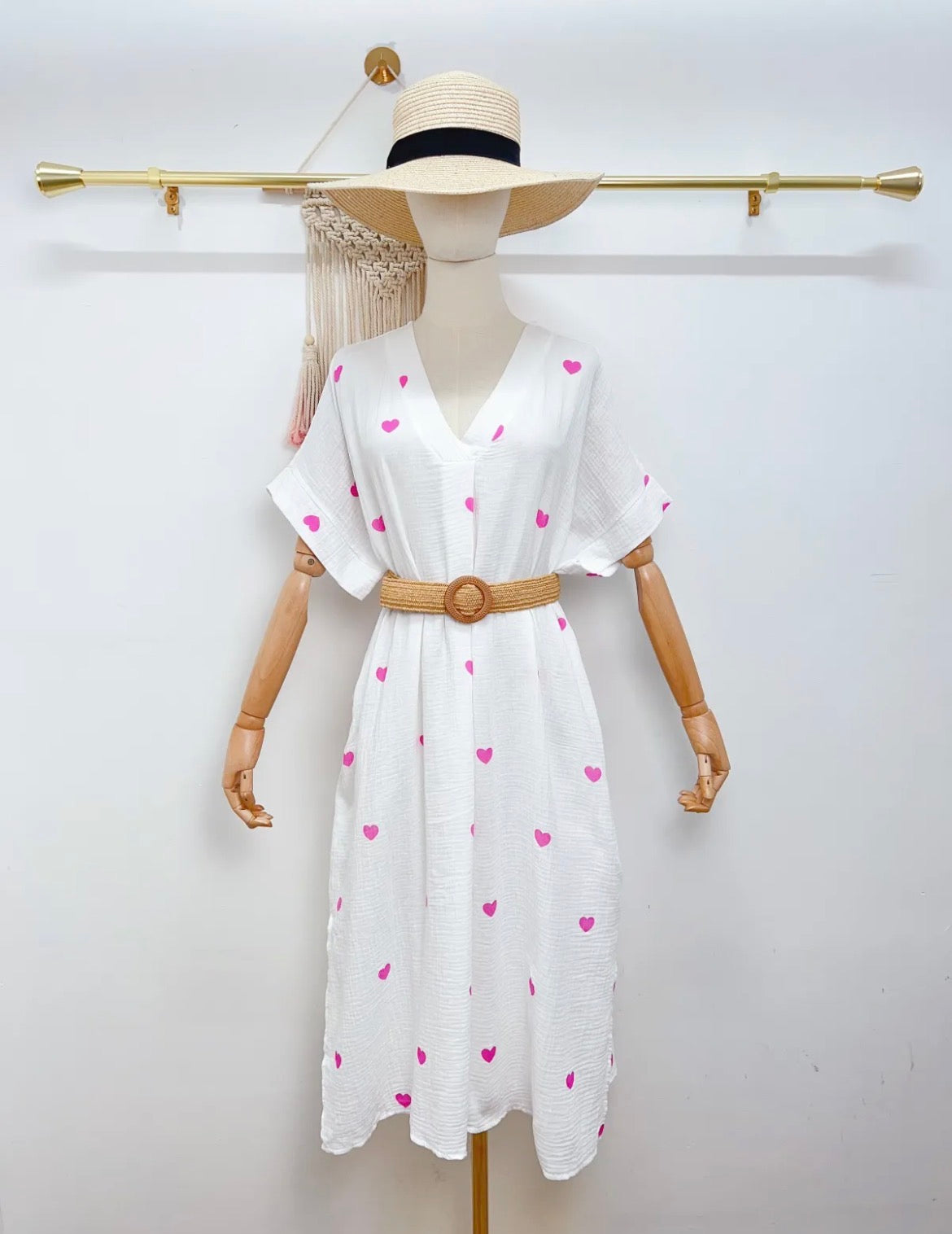 Robe longue cœurs