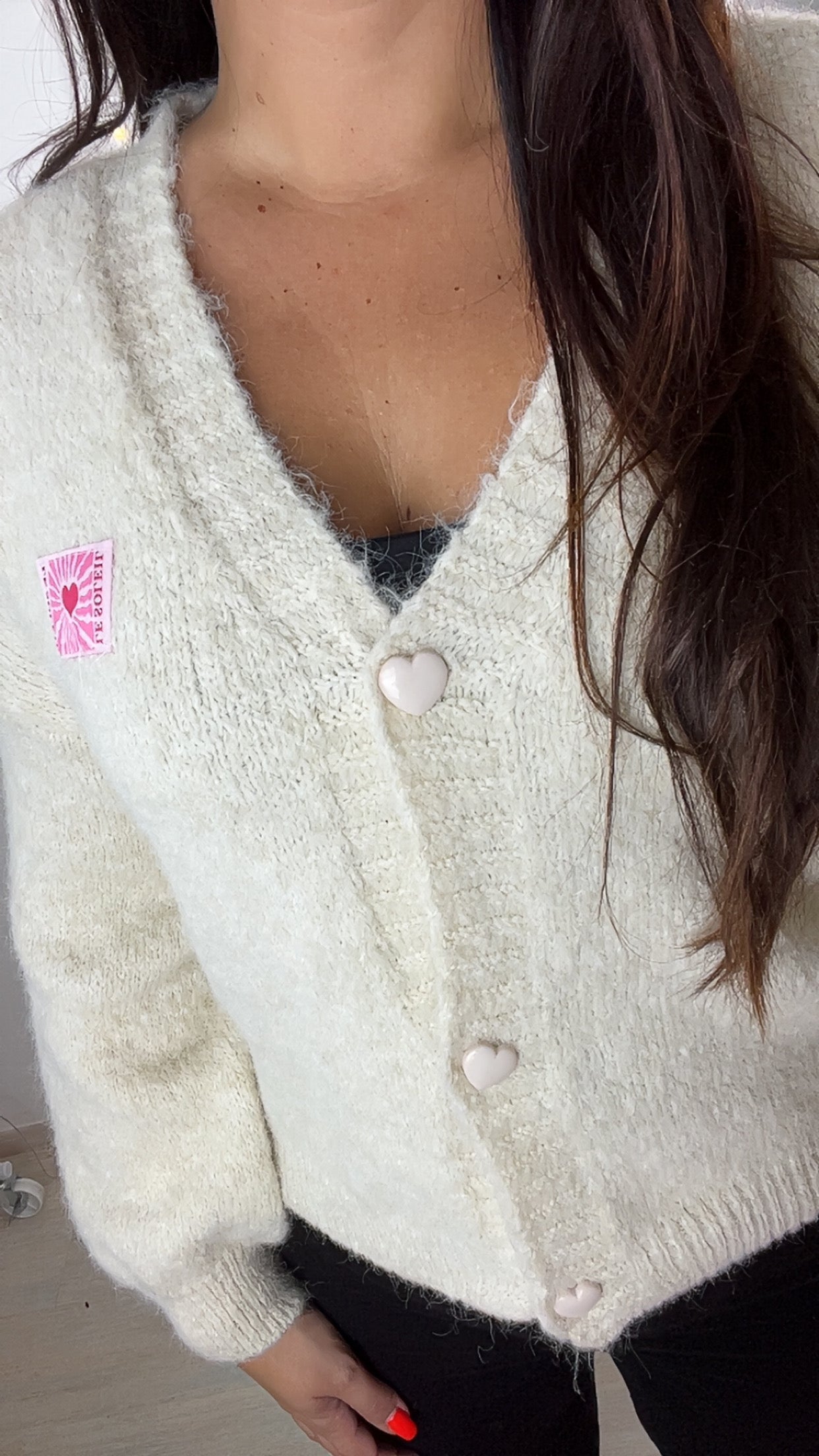 Veste-Pull Carla Écru