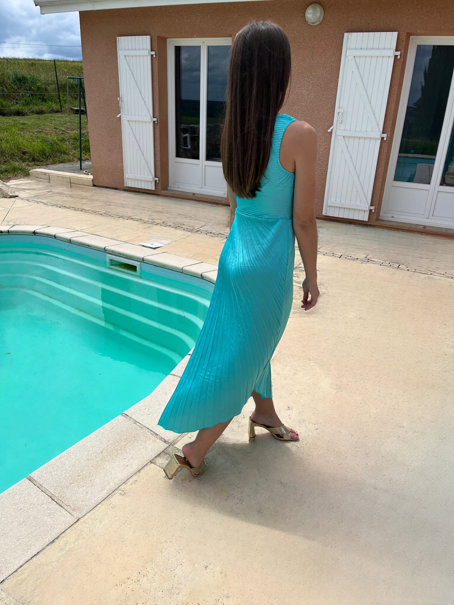 Robe Cléor Turquoise