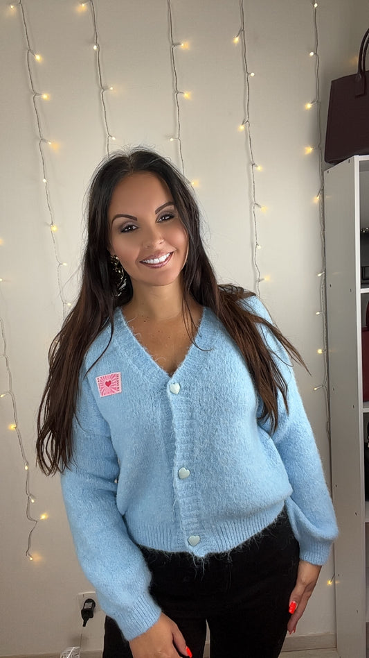 Veste-Pull Carla Bleu