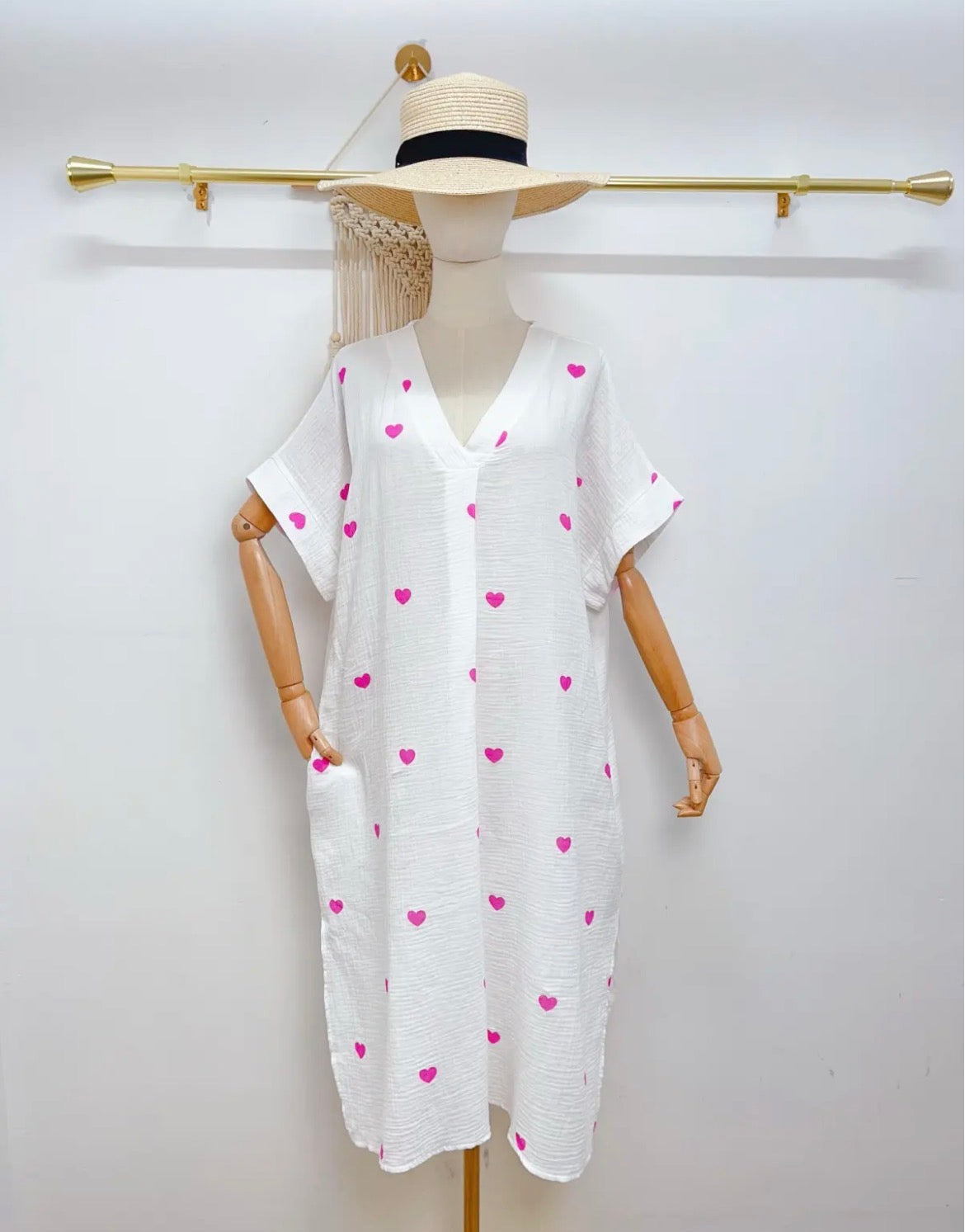 Robe longue cœurs
