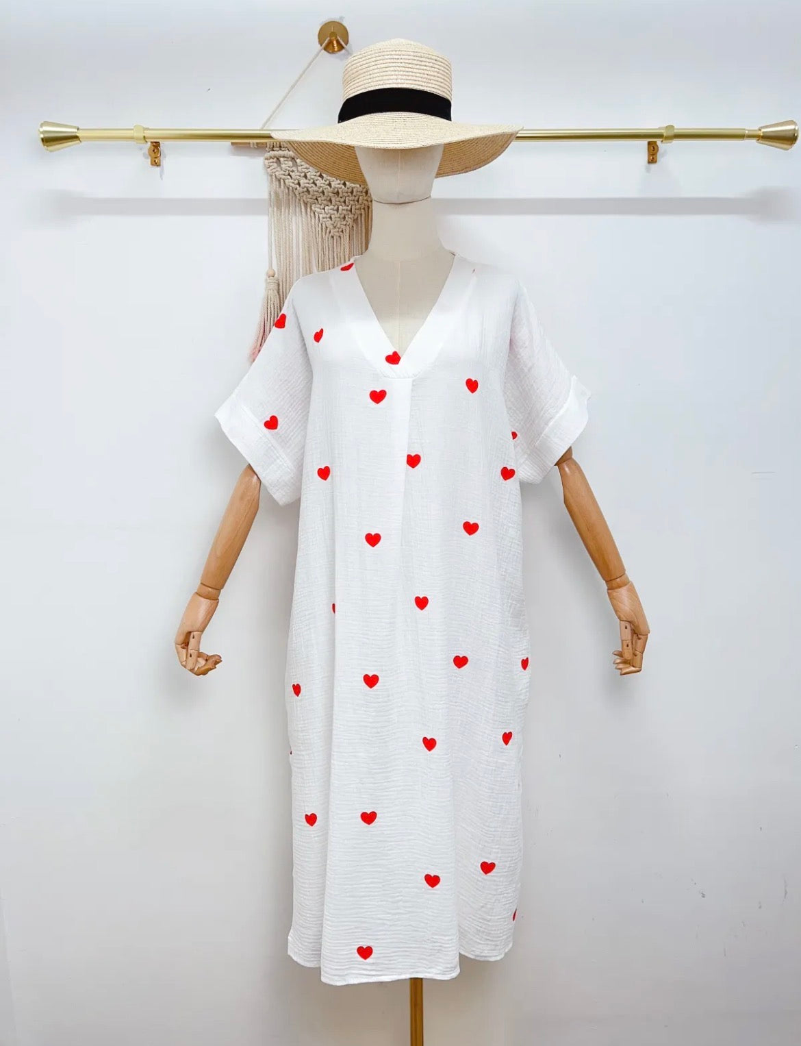 Robe longue cœurs